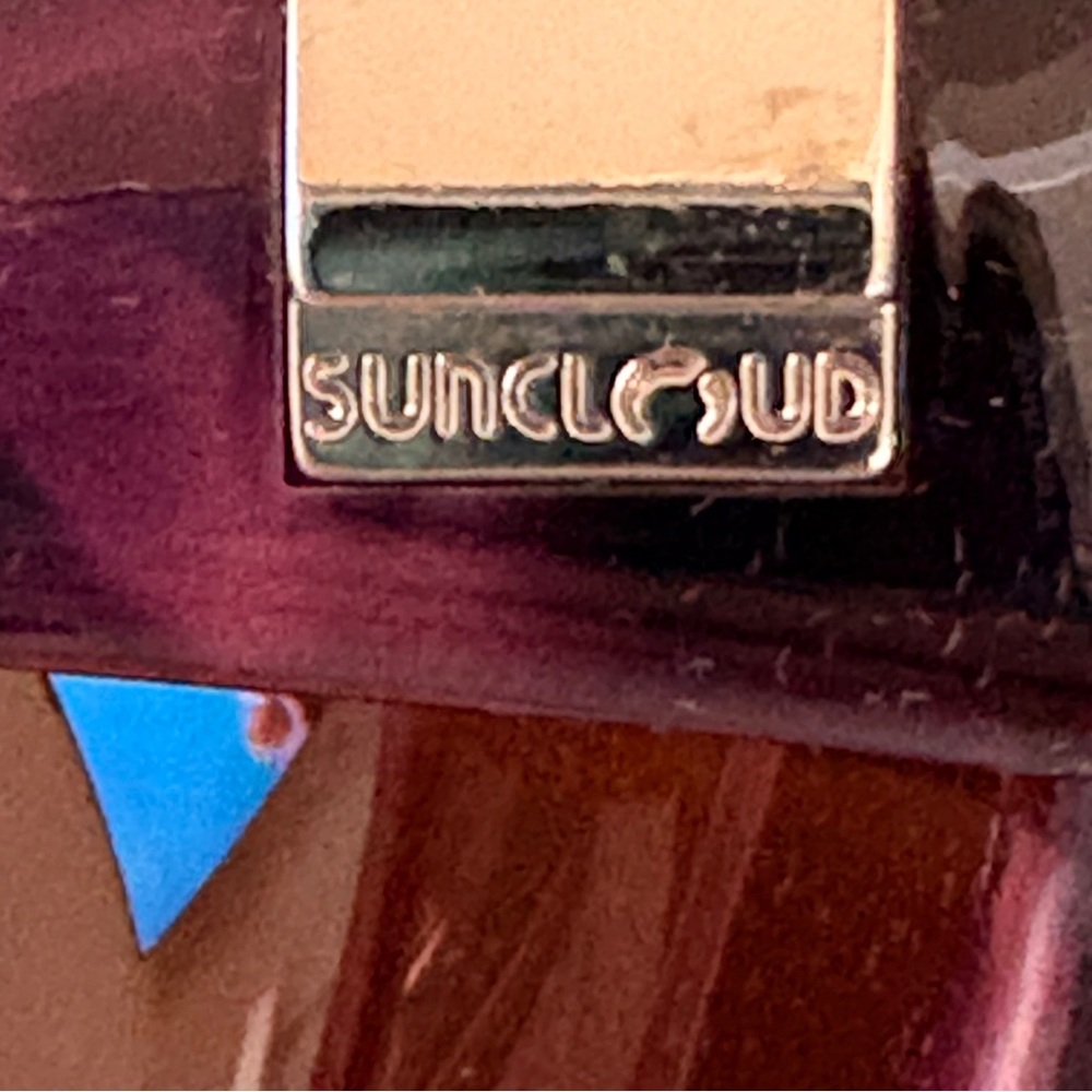 SUNCLOUD Cookie YS Purple and Black Tortoise Oversized Polarized Sunglasses - Picture 8 of 16